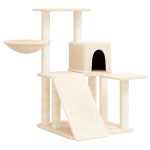 vidaXL Kattenmeubel met sisal krabpalen 82 cm cr&egrave;mekleurig