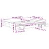 vidaXL Opbergbedframe met lade Beton Grijs 150 x 200 cm Bewerkt hout