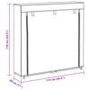 vidaXL Schoenenkast met hoes 115x28x110 cm stof grijs