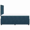 vidaXL Boxspring met matras fluweel donkerblauw 120x200 cm