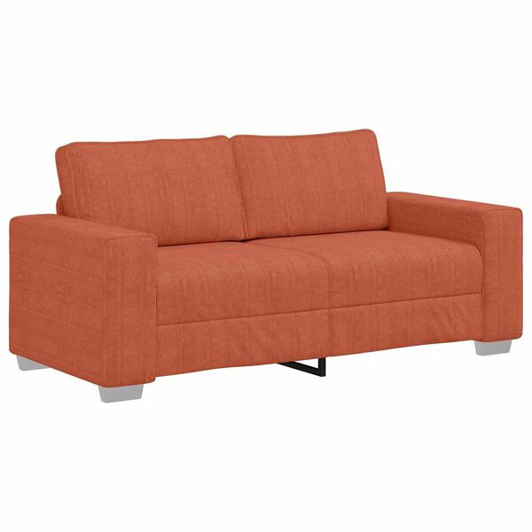 vidaXL Loveseat Sofa Rood Oranje 140 cm Corduroy Stof