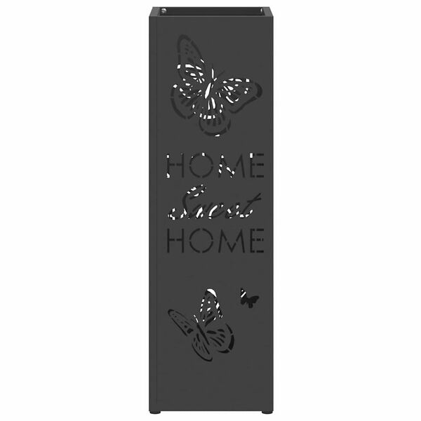 vidaXL Paraplu Standaard Zwart 15.5 x 15.5 x 49 cm Metaal