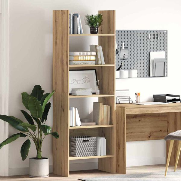 vidaXL Boekenkast Artisan Eiken 60 x 35 x 180 cm Bewerkt hout