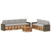 vidaXL Sofa-Sets met kussen 8 pcs Massief Acaciahout