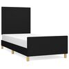 vidaXL Bedframe zonder matras 100x200 cm stof zwart