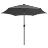 vidaXL Parasol met LED-verlichting en aluminium paal 300 cm antraciet