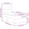 vidaXL LED Box Spring Bed met matras Roze 100 x 200 cm Stof