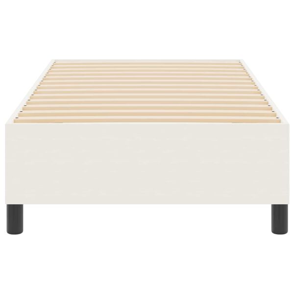 vidaXL Platform bedframe Crème 90 x 200 cm Stof