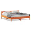vidaXL Bedframe zonder matras massief grenenhout wasbruin 200x200 cm