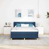 vidaXL Boxspringbed met matras met hoofdeinde Blauw 160 x 200 cm Stof