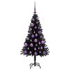 vidaXL Kerstboom met 150 LED met standaard Zwart 120 cm PVC