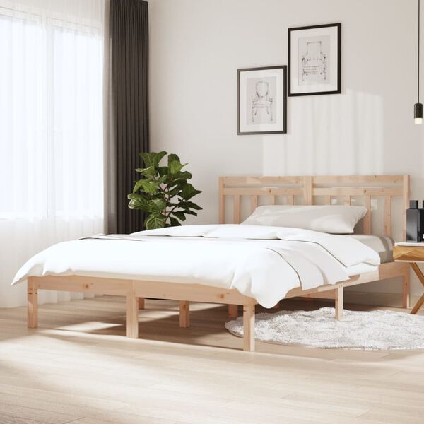 vidaXL Bedframe massief grenenhout 140x200 cm
