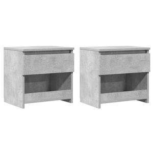 vidaXL Nachtkastjes 2 st 40x30x39 cm bewerkt hout betongrijs