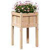 vidaXL Tuin Bloempot Natuur 40 x 40 x 70 cm Massief grenenhout