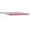 vidaXL Handbediende luifel met LED's Rood, Wit, Anthraciet 4,5 &times; 3 m