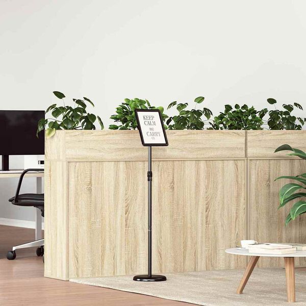 vidaXL Beurs Displays Zwart 25 x 25 x 125 cm Aluminium