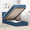 vidaXL Bed met matras 90x200 cm stof blauw