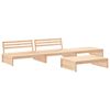 vidaXL 4-delige Loungeset met kussens massief hout