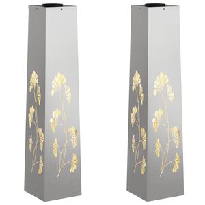 vidaXL Solar LED Pad Licht 2 st Warmwit 18 x 18 x 80 cm