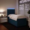 vidaXL Boxspring met matras fluweel blauw 80x200 cm