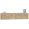 vidaXL Wandkasten 2 st 80x35x36,5 cm bewerkt hout sonoma eikenkleurig
