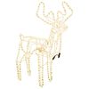 vidaXL Kerstfiguur rendier met bewegende kop warmwit 76x42x87 cm