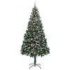 vidaXL Kunstkerstboom Groen 240 cm PVC en Staal en Kunststof