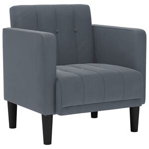 vidaXL Fauteuil met armleuningen Donkergrijs 53 cm Fluweel