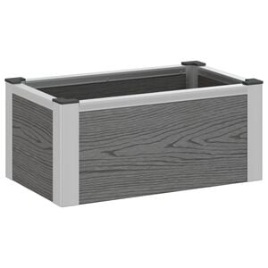 vidaXL Verhoogde plantenbak Grijs 50 x 30 x 22 cm WPC en Aluminium