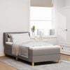 vidaXL Boxspringbed met matras met hoofdeinde Taupe 90 x 190 cm Stof