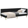 vidaXL Hoekbedframe Zwart 80 x 200 cm Stof