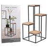 Home&Styling Plantenstandaard met 4 planken naturel en zwart