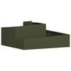 vidaXL Tuin Bloempot Olijf Groen 100 x 100 x 50 cm Koudgewalst staal