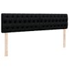 vidaXL Ottoman bed met matrassen en LED's 160x200cm stof zwart