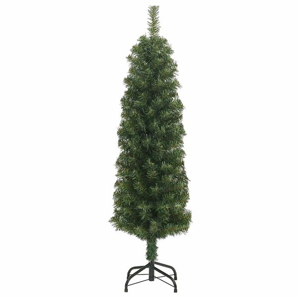 vidaXL Kunstkerstboom Groen 150 cm PVC en Staal en Kunststof