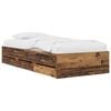vidaXL Bedframe met opslag met lade met opslag Oud hout Bewerkt hout