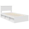 vidaXL Bedframe met hoofdeinde Wit 100 x 200 cm Massief grenenhout