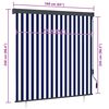 vidaXL Rolgordijn voor buiten 160x250 cm blauw en wit