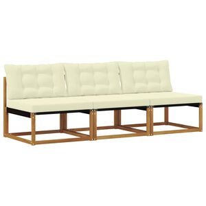vidaXL 3 Stuk Buiten Midden Sofa Massief Acaciahout Naturel
