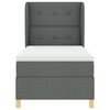 vidaXL Boxspringbed met Matras Donkergrijs 90x190 cm Donkergrijs Stof