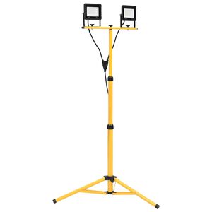 vidaXL Spotlight met statief LED 2x30 W warmwit