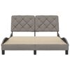 vidaXL Bedframe zonder matras 120x200 cm stof taupe