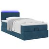 vidaXL Ottoman bed met matras en LED's 90x200cm fluweel donkerblauw