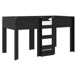 vidaXL Bunk Bed voor Kinderen Zwart Eiken 100 x 200 cm Bewerkt hout