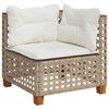vidaXL 10-delige Loungeset met kussens poly rattan beige