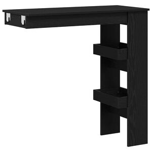 vidaXL Wandbar Tafel 102 x 45 x 103,5 cm Bewerkt hout Zwart Eiken