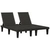 vidaXL Ligbed tweepersoons 155x138x83 cm polypropeen zwart