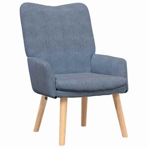 vidaXL Fauteuil Blauw 63 x 67 x 94 cm Stof