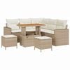 vidaXL Tuinbankenset 9 st 6-Aantal zitplaatsen Beige en Cr&egrave;me