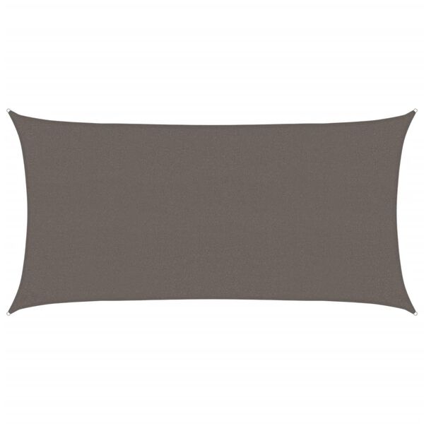 vidaXL Zonnezeil 160 g/m² 2,5x4,5 m HDPE antracietkleurig